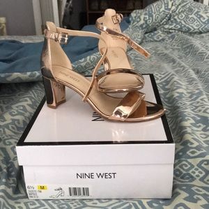 Rose Gold Nine West heels
